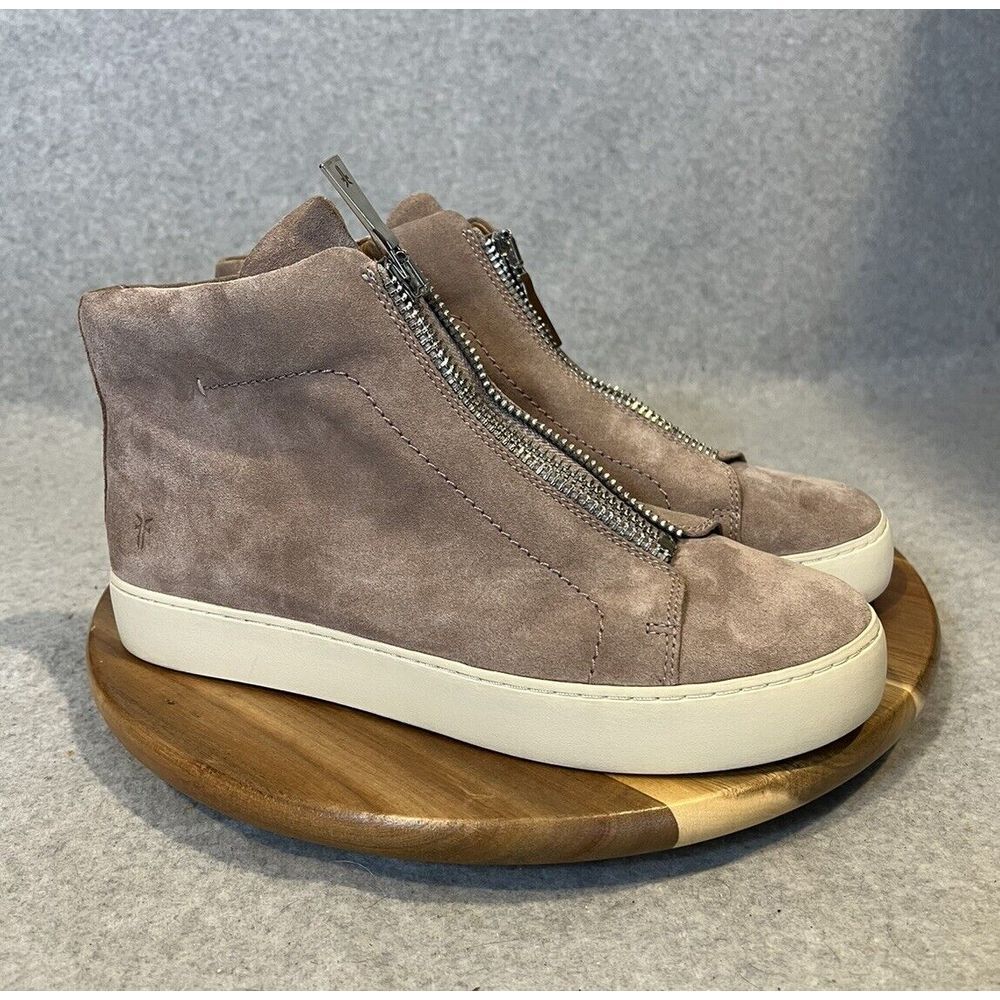 Frye Women's Lena Zip High Top Soft Suede Leather  Blush Pink 9.5